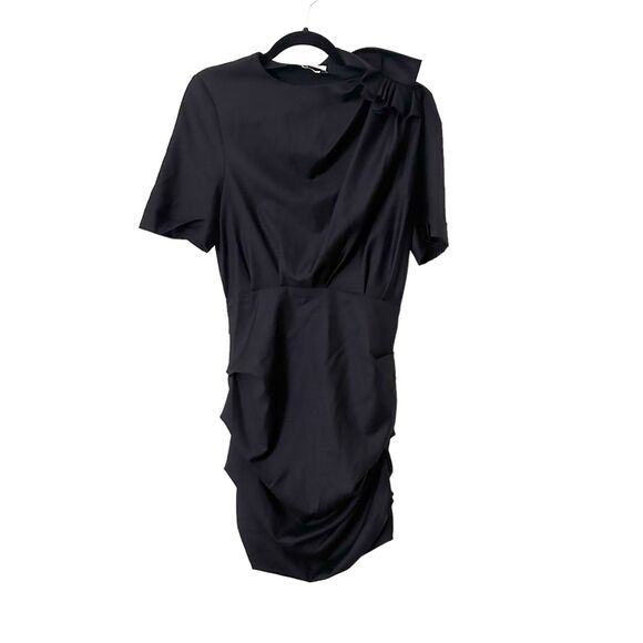 ETOILE ISABEL MARANT Oria Cinched Mini Dress Black Sz 40/10 - Picture 2 of 6
